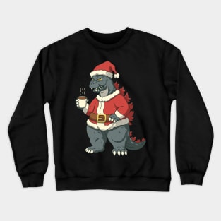 GODZILLA Christmas Coffee Crewneck Sweatshirt